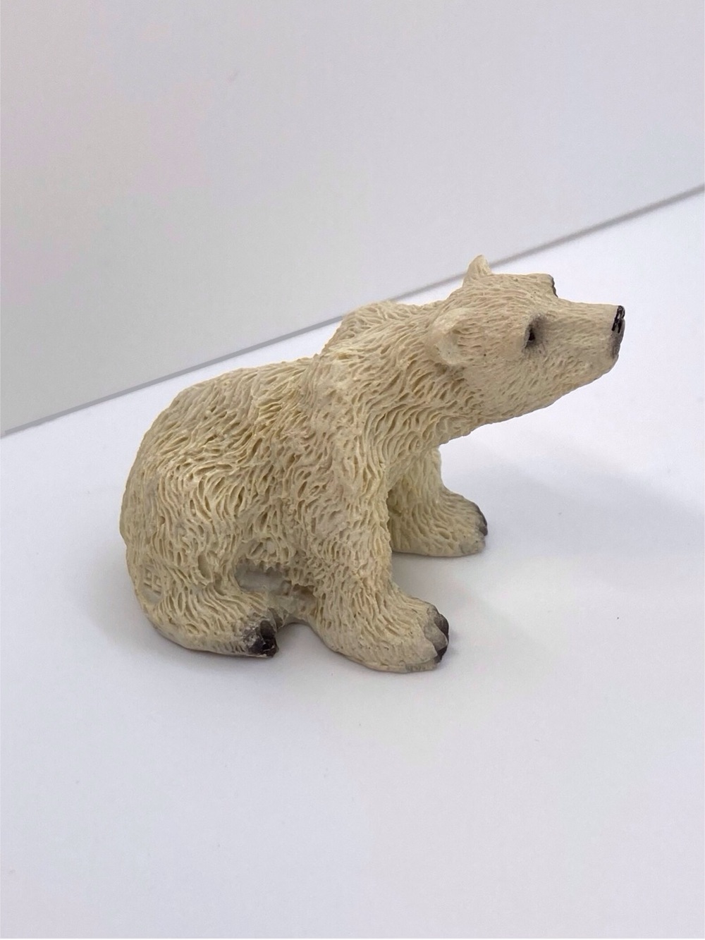 Vintage Signed Miniature Cream Polar Bear Figurine